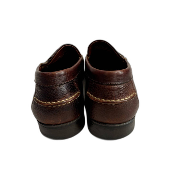 Johnston & Murphy Slip On Tassel Loafers Brown Leather Mens Size 9.5 - Picture 4 of 7